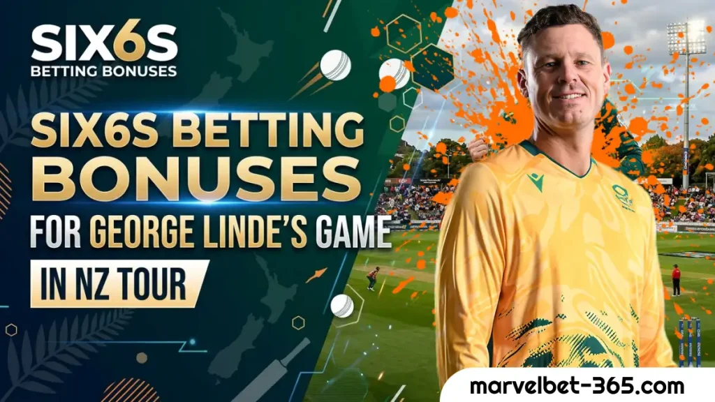 Six6s Offers Betting Bonuses for George Linde's Cricket Game : Grab Rewards during the Proteas Tour of New Zealand !